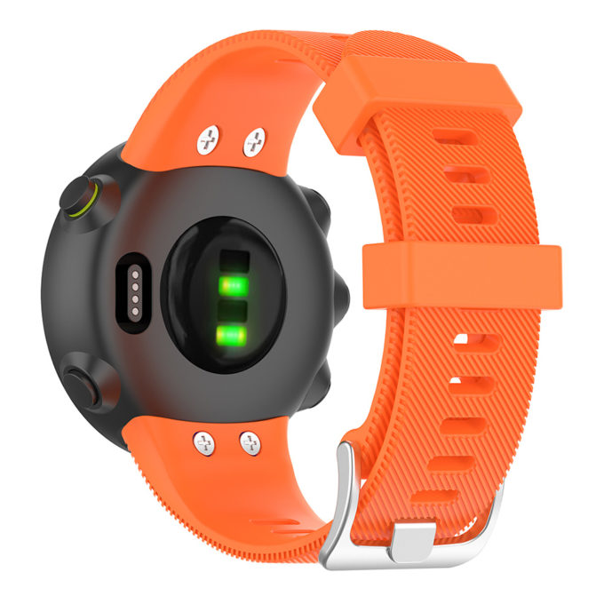 G.r45.12 Back Orange StrapsCo QuickFit 22 Silicone Rubber Watch Band Strap For Garmin Forerunner 4545S & Swim 2
