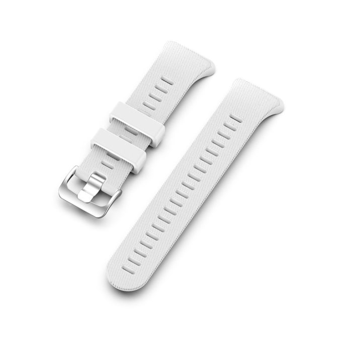 G.r45.22 Angle White StrapsCo QuickFit 22 Silicone Rubber Watch Band Strap For Garmin Forerunner 4545S & Swim 2