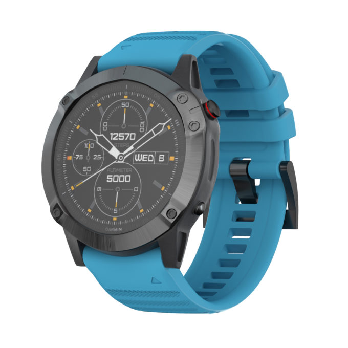 Correa silicona Garmin Fenix 5x/6x (azul claro) 