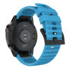 G.r47.5 Back Blue StrapsCo QuickFit 22 Silicone Rubber Watch Band Strap For Garmin Fenix 6