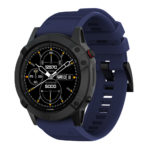 G.r47.5a Main Midnight Blue StrapsCo QuickFit 22 Silicone Rubber Watch Band Strap For Garmin Fenix 6