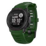 G.r48.11 Main Dark Green StrapsCo Silicone Rubber Watch Band Strap For Garmin Instinct