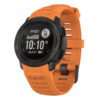 G.r48.12 Main Orange StrapsCo Silicone Rubber Watch Band Strap For Garmin Instinct