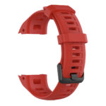 G.r48.6 Back Red StrapsCo Silicone Rubber Watch Band Strap For Garmin Instinct