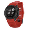 G.r48.6 Main Red StrapsCo Silicone Rubber Watch Band Strap For Garmin Instinct