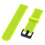 G.r49.11 Angle Lime Green StrapsCo Silicone Rubber Watch Band Strap For Garmin Forerunner 945 & Quatix 5
