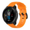 G.r49.12 Main Orange StrapsCo Silicone Rubber Watch Band Strap For Garmin Forerunner 945 & Quatix 5