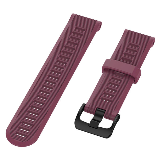 G.r49.18 Angle Dark Purple StrapsCo Silicone Rubber Watch Band Strap For Garmin Forerunner 945 & Quatix 5
