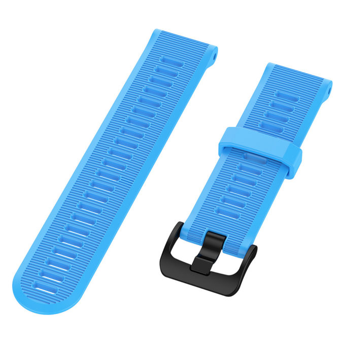 G.r49.5 Angle Blue StrapsCo Silicone Rubber Watch Band Strap For Garmin Forerunner 945 & Quatix 5