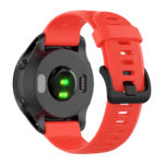 G.r49.6 Back Red StrapsCo Silicone Rubber Watch Band Strap For Garmin Forerunner 945 & Quatix 5