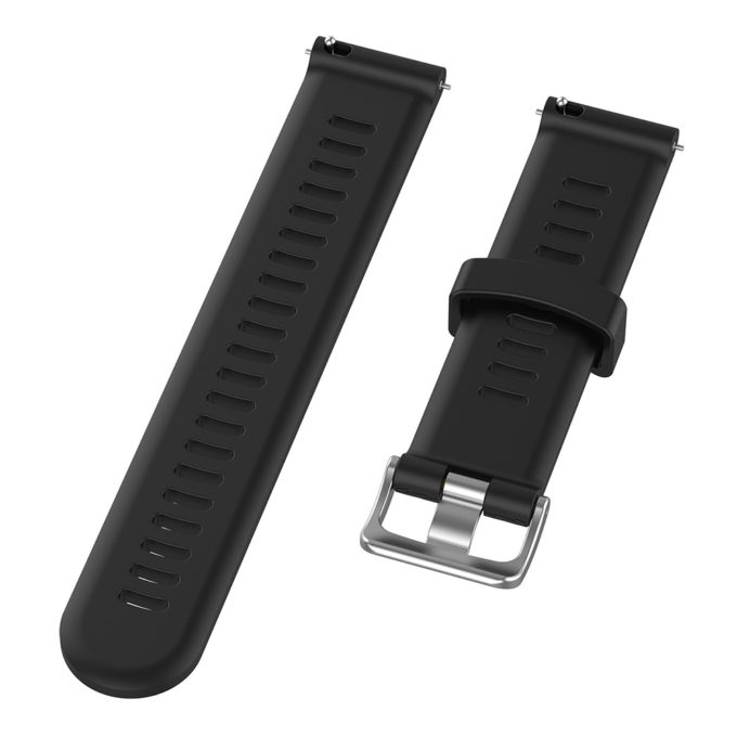 G.r50.1 Angle Black StrapsCo Silicone Rubber Watch Band Strap For Garmin Forerunner 245