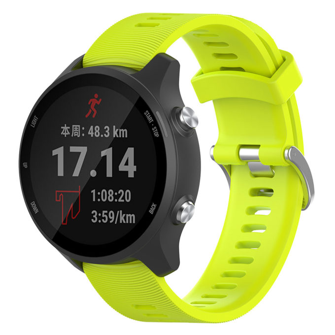 G.r50.11 Main Green StrapsCo Silicone Rubber Watch Band Strap For Garmin Forerunner 245