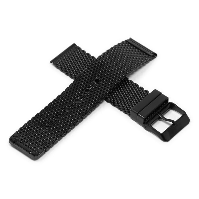 M3.mb Cross Black StrapsCo Stainless Steel Two Piece Mesh Watch Band Strap 18mm 20mm 22mm 24mm
