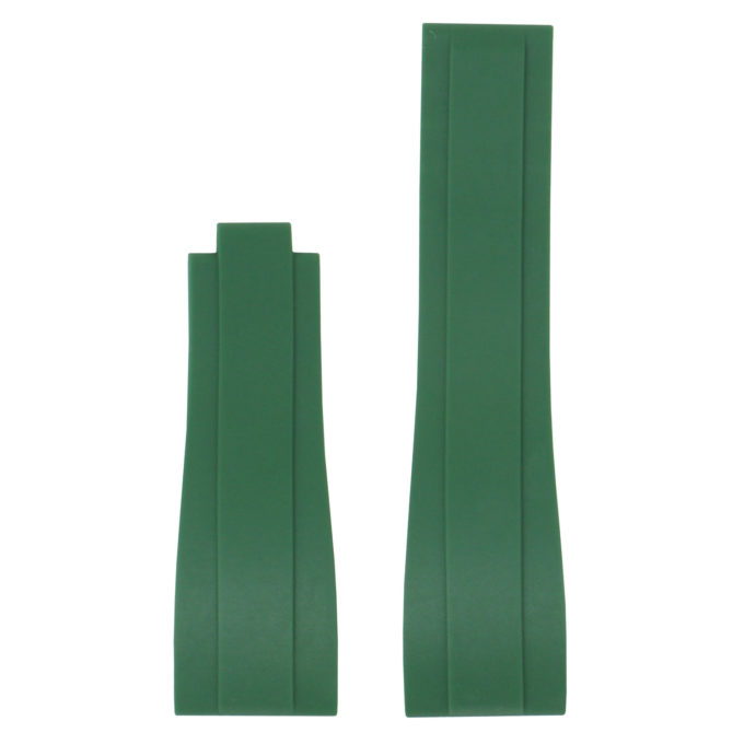 R.rx3.11.nb Up Green (No Buckle) StrapsCo Silicone Rubber Replacement Watch Band Strap For Rolex With Straight Ends
