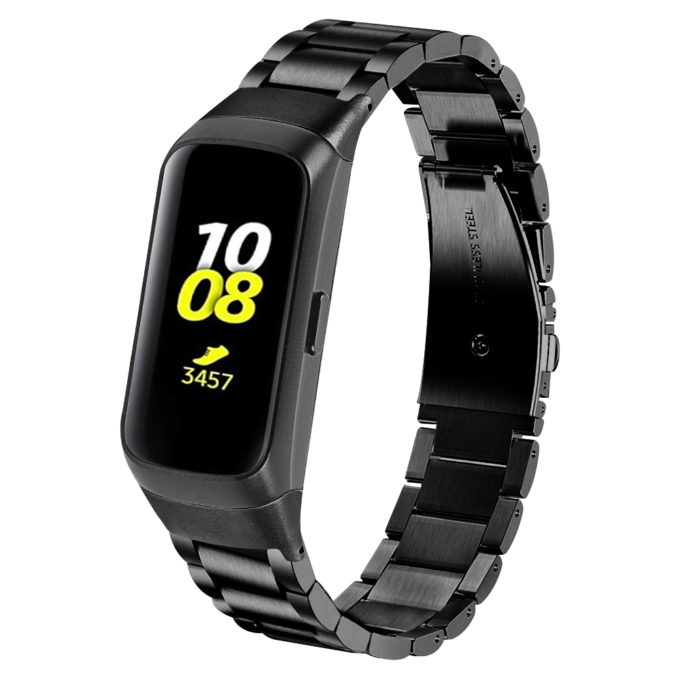 S.m15.mb Main Black StrapsCo Stainless Steel Watch Band Strap For Samsung Galaxy Fit SM R370