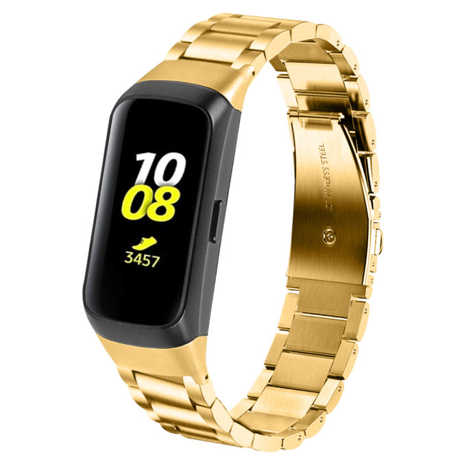 S.m15.yg Main Yellow Gold StrapsCo Stainless Steel Watch Band Strap For Samsung Galaxy Fit SM R370