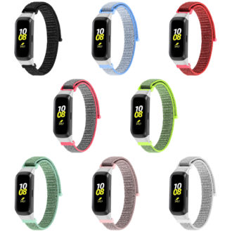 S.ny4 All Colors StrapsCo Woven Nylon Watch Band Strap Compatible With Samsung Galaxy Fit SM R370