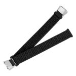 S.ny4.1 Angle Black StrapsCo Woven Nylon Watch Band Strap Compatible With Samsung Galaxy Fit SM R370