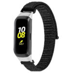 S.ny4.1 Main Black StrapsCo Woven Nylon Watch Band Strap Compatible With Samsung Galaxy Fit SM R370