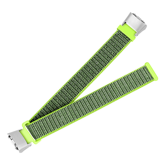S.ny4.11 Angle Neon Green StrapsCo Woven Nylon Watch Band Strap Compatible With Samsung Galaxy Fit SM R370