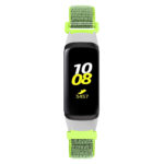 S.ny4.11 Front Neon Green StrapsCo Woven Nylon Watch Band Strap Compatible With Samsung Galaxy Fit SM R370