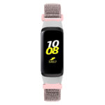 S.ny4.13 Front Pink StrapsCo Woven Nylon Watch Band Strap Compatible With Samsung Galaxy Fit SM R370