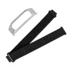 S.ny5.1 Angle Black StrapsCo Woven Nylon Watch Band Strap Compatible With Samsung Galaxy Fit E SM R375