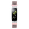 S.ny5.13 Front Pink StrapsCo Woven Nylon Watch Band Strap Compatible With Samsung Galaxy Fit E SM R375