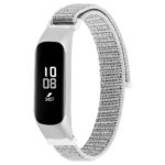 S.ny5.22 Main White StrapsCo Woven Nylon Watch Band Strap Compatible With Samsung Galaxy Fit E SM R375