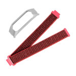 S.ny5.6 Angle Red StrapsCo Woven Nylon Watch Band Strap Compatible With Samsung Galaxy Fit E SM R375