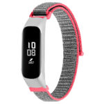 S.ny5.7.6 Main Red & Grey StrapsCo Woven Nylon Watch Band Strap Compatible With Samsung Galaxy Fit E SM R375