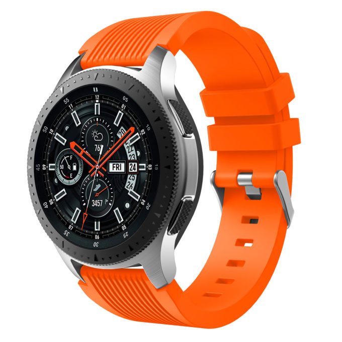 S.r17.12 Main Orange StrapsCo Silicone Rubber Watch Band Strap For Samsung Galaxy Watch 46mm