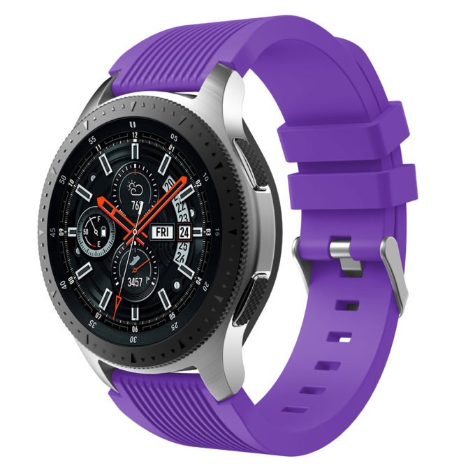 S.r17.18 Main Purple StrapsCo Silicone Rubber Watch Band Strap For Samsung Galaxy Watch 46mm