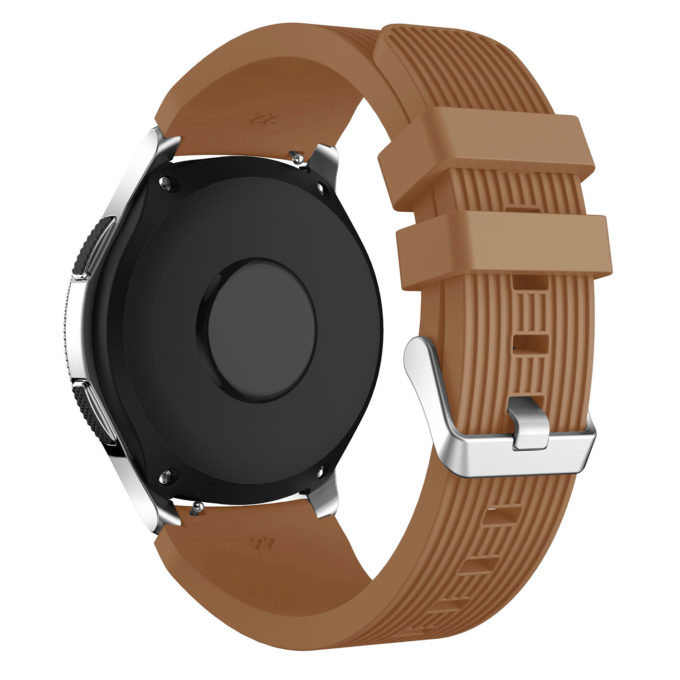 S.r17.2 Back Brown StrapsCo Silicone Rubber Watch Band Strap For Samsung Galaxy Watch 46mm