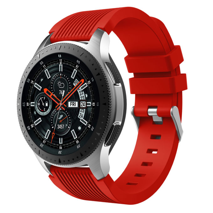 S.r17.6 Main Red StrapsCo Silicone Rubber Watch Band Strap For Samsung Galaxy Watch 46mm