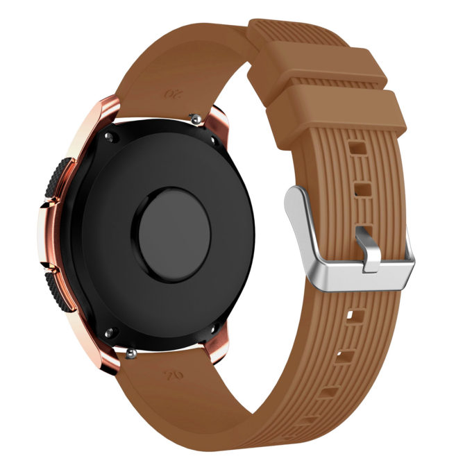 S.r18.2 Back Brown StrapsCo Silicone Rubber Watch Band Strap For Samsung Galaxy Watch 42mm