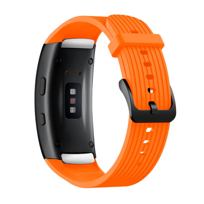 S.r9.12 Back Orange StrapsCo Silicone Rubber Watch Band Strap For Samsung Galaxy Fit2 Pro SM R365