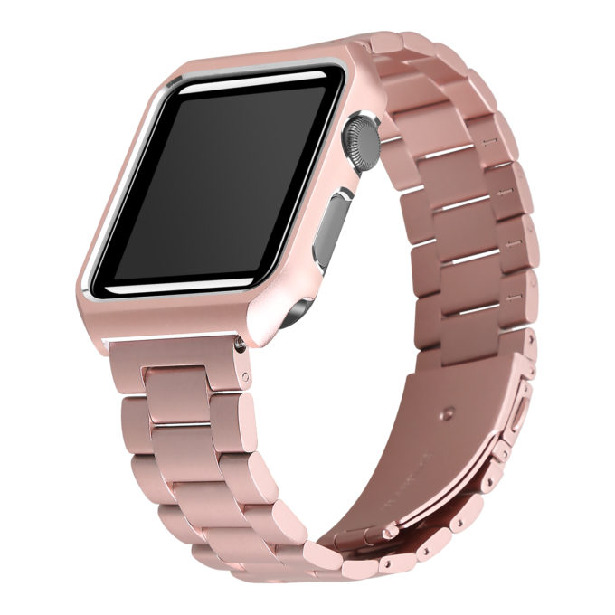 a.m37.pg Main Pink Gold StrapsCo Stainless Steel Watch Band Strap for Apple Watch