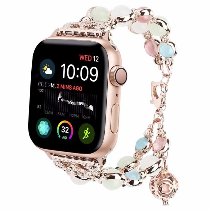 a.m38.rg Main Rose Gold StrapsCo Luminous Stainless Steel Watch Band Strap for Apple Watch