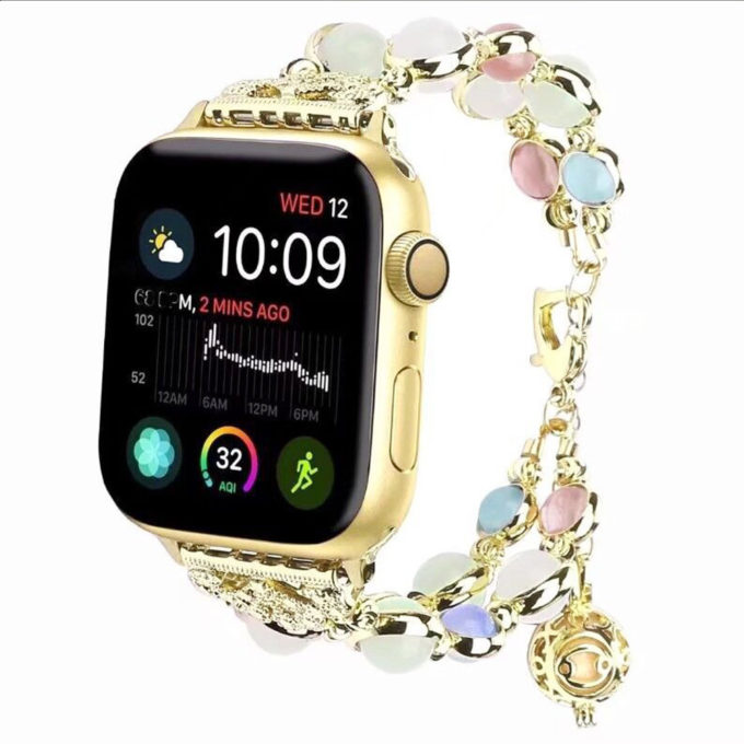 a.m38.yg Main Yellow Gold StrapsCo Luminous Stainless Steel Watch Band Strap for Apple Watch