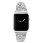 a.m39.ss Alt Silver Gold StrapsCo Stainless Steel Adjustable Bracelet with Rhinestones for Apple Watch Series 12345