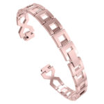 Fb.m91.pg Back Pink Gold StrapsCo Alloy Metal Link Watch Bracelet Band With Rhinestones For Fitbit Inspire & Inspire HR (2)