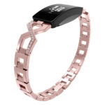 Fb.m91.pg Main Pink Gold StrapsCo Alloy Metal Link Watch Bracelet Band With Rhinestones For Fitbit Inspire & Inspire HR (2)