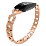 Fb.m91.rg Main Rose Gold StrapsCo Alloy Metal Link Watch Bracelet Band With Rhinestones For Fitbit Inspire & Inspire HR