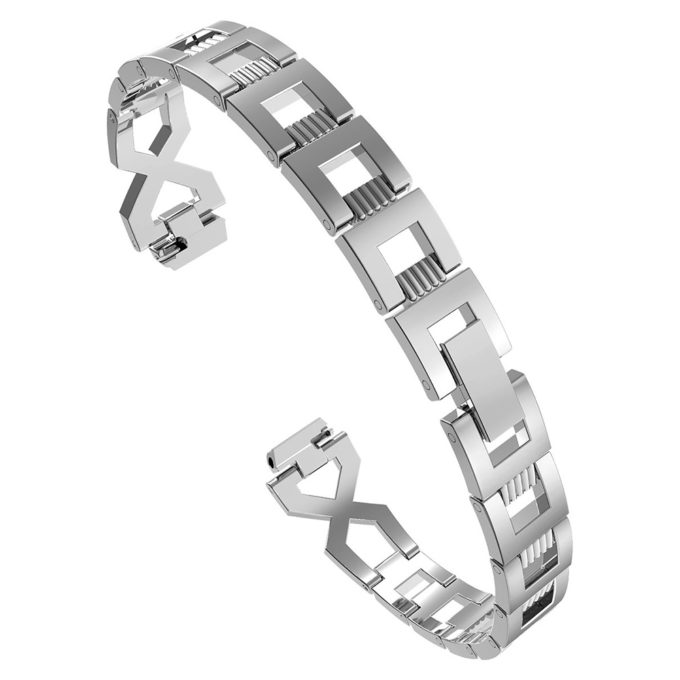 Fb.m91.ss Back Silver StrapsCo Alloy Metal Link Watch Bracelet Band With Rhinestones For Fitbit Inspire & Inspire HR