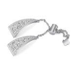 fb.m93.ss Angle Silver StrapsCo Stainless Steel Adjustable Bracelet with Rhinestones for Fitbit Versa