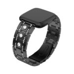 fb.m99.mb Alt Black StrapsCo Stainless Steel Watch Band Strap for Fitbit Versa