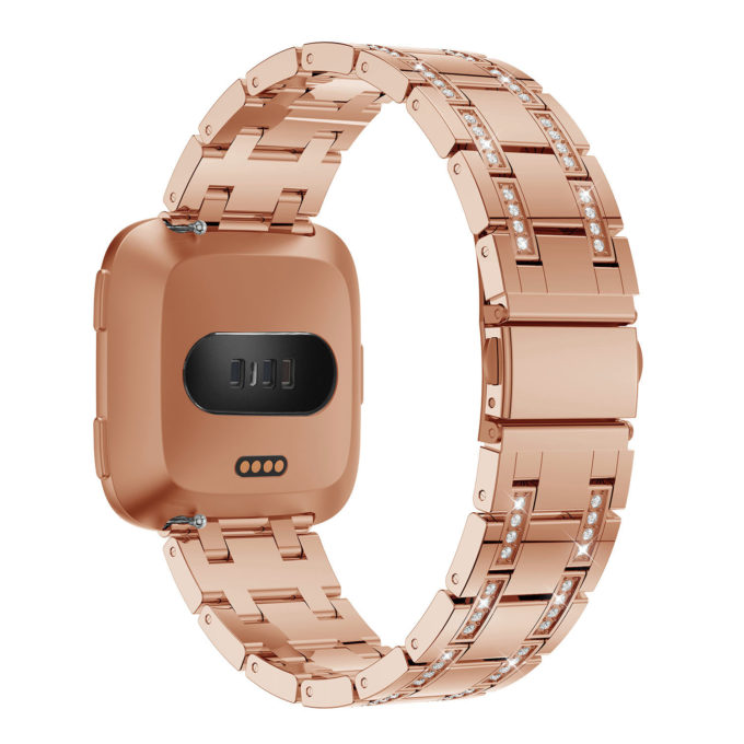 fb.m99.rg Back Rose Gold StrapsCo Stainless Steel Watch Band Strap for Fitbit Versa