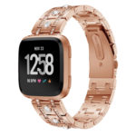 fb.m99.rg Main Rose Gold StrapsCo Stainless Steel Watch Band Strap for Fitbit Versa