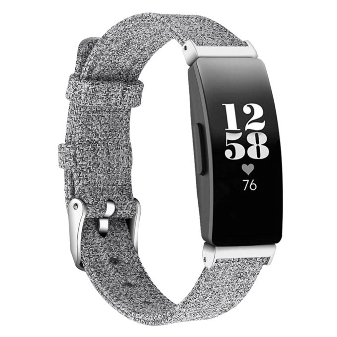 Fb.ny10.7 Main Grey StrapsCo Canvas Watch Band Strap For Fitbit Inspire & Inspire HR